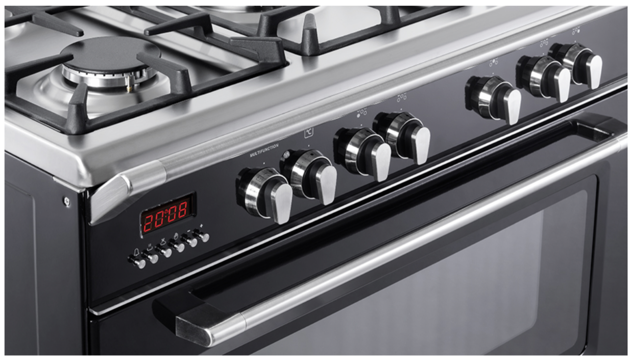 DeLonghi DVRS 916-DF/BL 90cm Single Cavity Dual Fuel Range Cooker